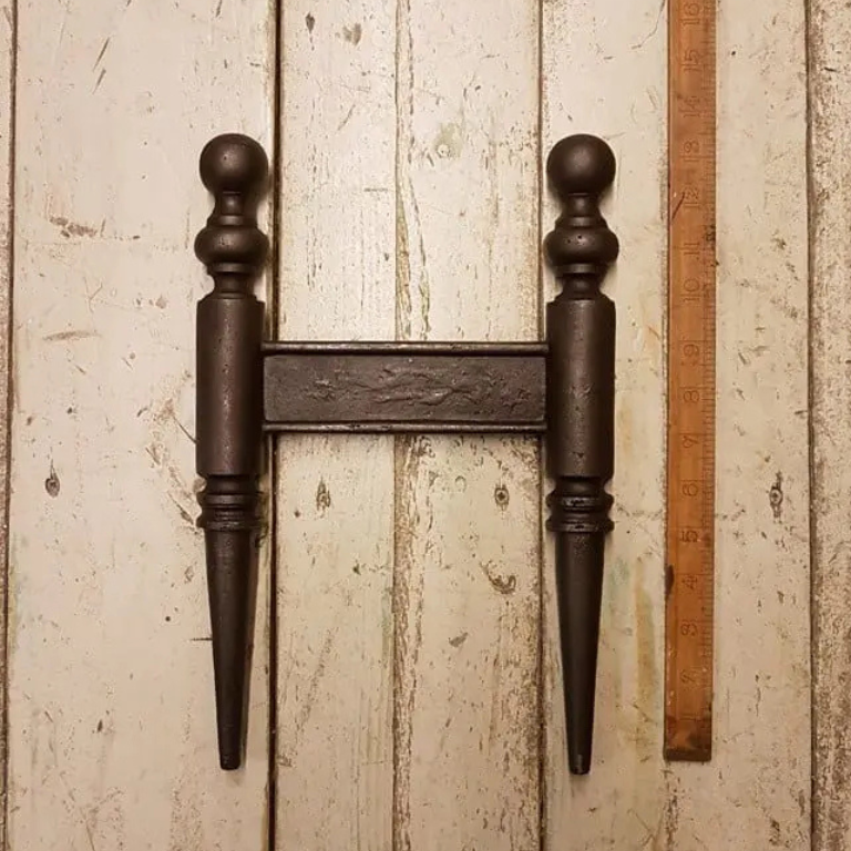 Boot Scraper with spikes Ball Top Cast Antique Iron 325mm x 225mm
