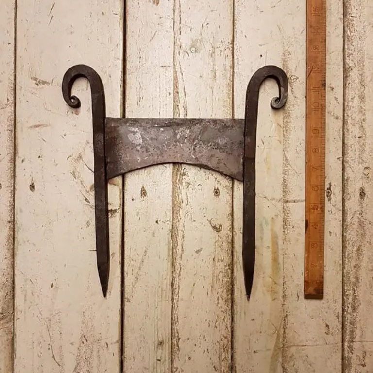 Boot Scraper Curly Top Hand Forged with Spikes 300mm
