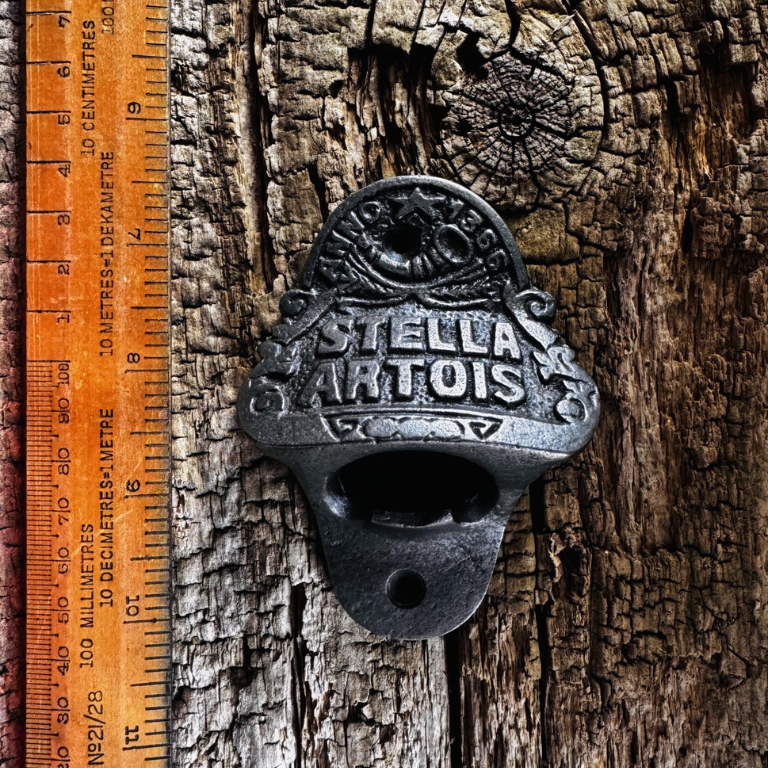 Bottle Opener Wall Mounted STELLA ARTOIS Cast Antique Iron