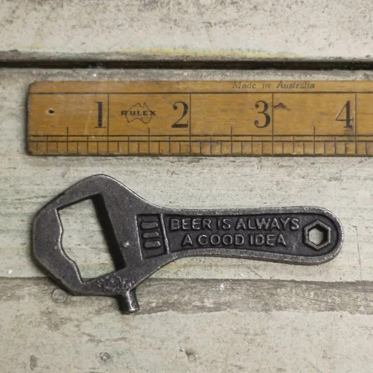 Bottle Opener Hand Held BEER IS ALWAYS A GOOD IDEA Wrench