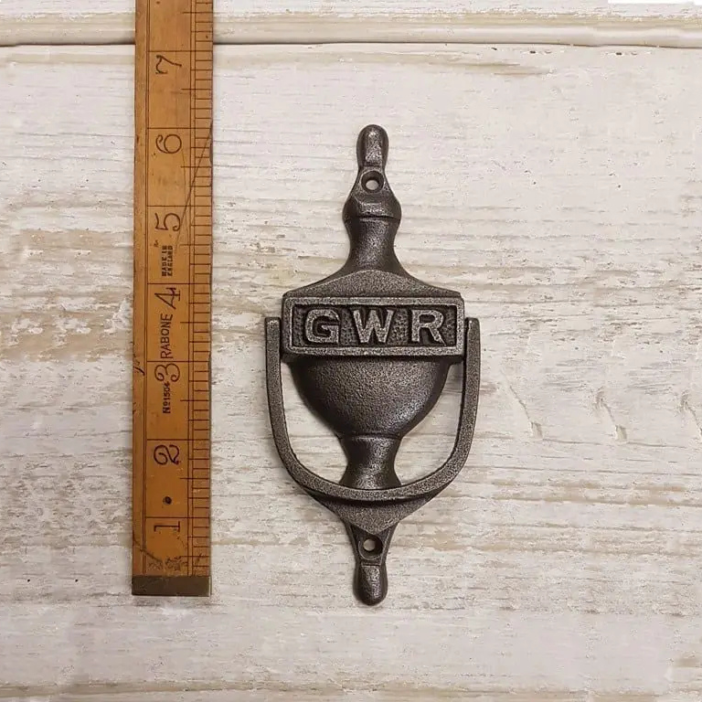 Door Knocker GWR Railway theme Cast Antique Iron 150mm