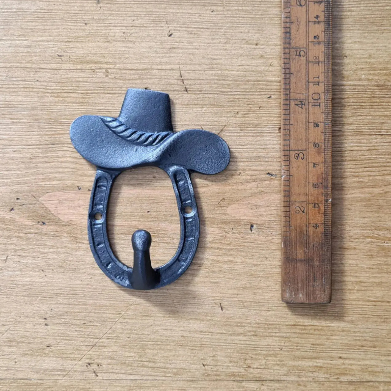 Coat Hook Single HORSESHOE COWBOY HAT Ant Iron