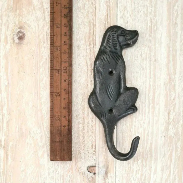 Coat Hook LABRADOR DOG Cast Antique Iron