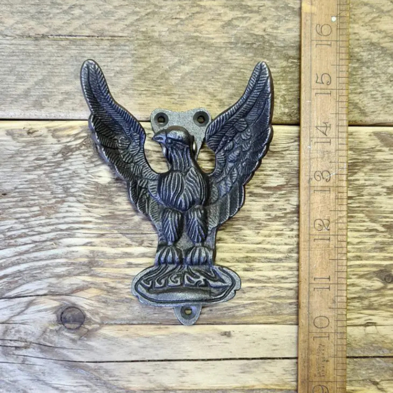 Door Knocker EAGLE with a Cast Antique Iron finish 90mm x 120mm