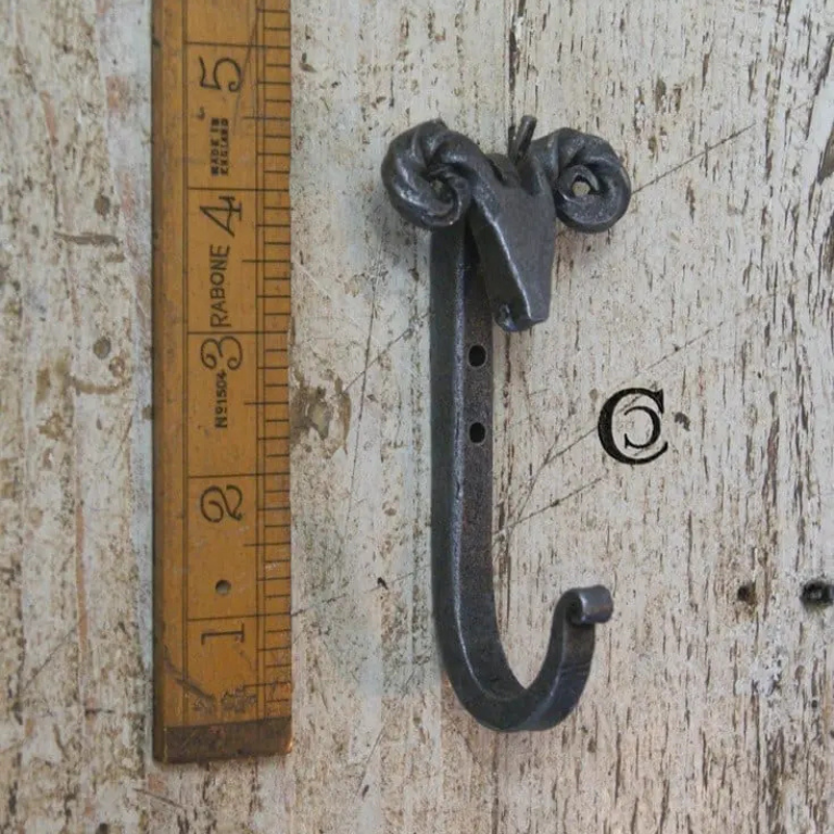 Sheep Head Scroll Hook Hand Forged