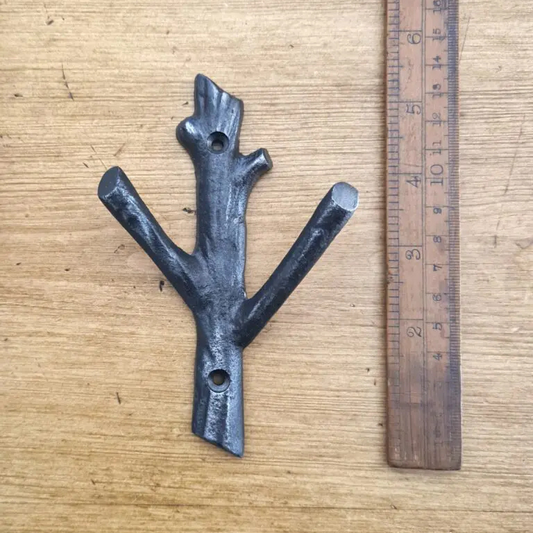 Coat Hook Double TREE Cast Antique Iron